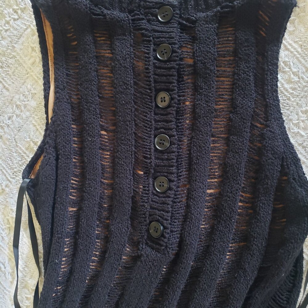 Black Take It Away Crochet Maxi Dress XS - Picture 5 of 7